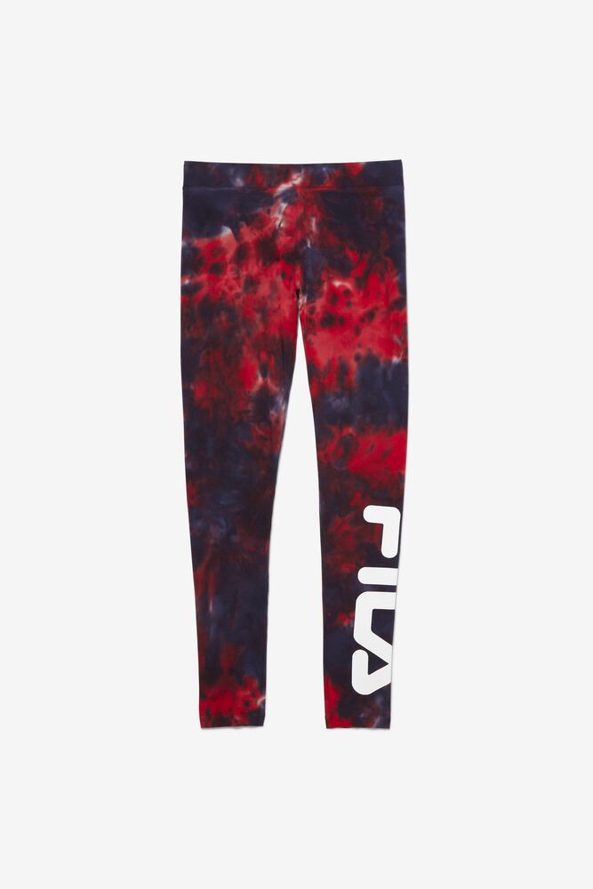 Fila Naisten Legging Laila Tie Dye Laivastonsininen/Punainen - LRUF-82734